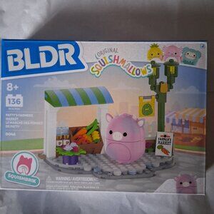 BLDR Squishmallows Patty's Farmers Market Building Set - Patty The Pink Cow